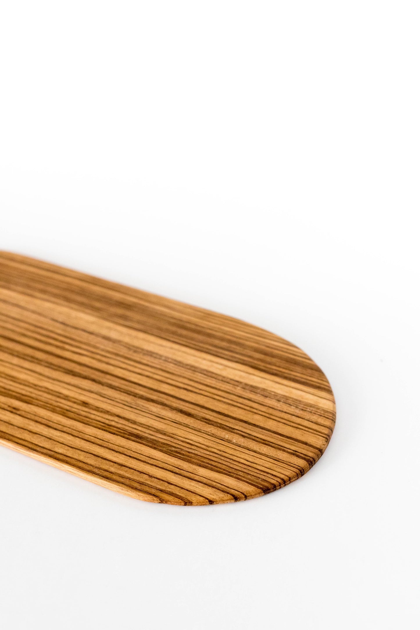 Zebrawood Ultra-thin Charcuterie Board with Handle - 1/4"